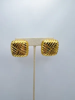 Woven Square Stud