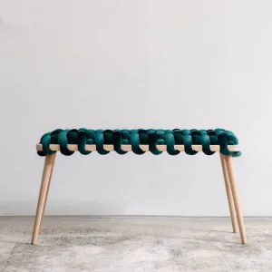 Woven Velvet Bench