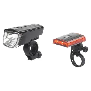 XLC Titania Comp Front & Rear Light Set - USB Rechargeable - CL-S16